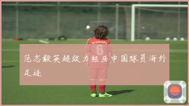 范志毅英超效力经历中国球员海外足迹